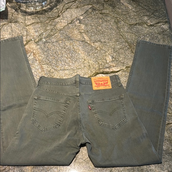 Levi's 511 29x32 Green Straight Jeans with Self-Colored Stitching - Picture 4 of 4